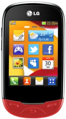 LG T500 Wine Red