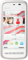 NOKIA  5230 White red navi
