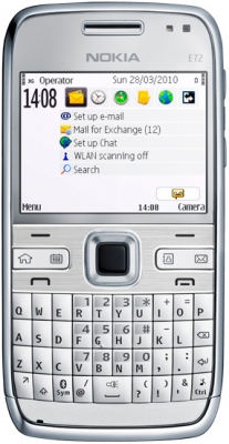 NOKIA  E72 Zircon white navi